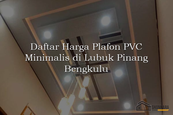 Daftar Harga Plafon PVC Minimalis di Lubuk Pinang Bengkulu