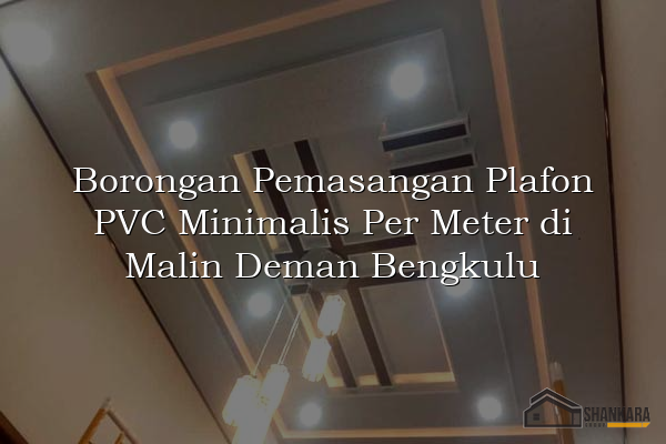 Borongan Pemasangan Plafon PVC Minimalis Per Meter di Malin Deman Bengkulu