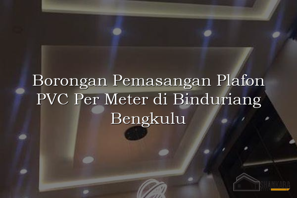 Borongan Pemasangan Plafon PVC Per Meter di Binduriang Bengkulu