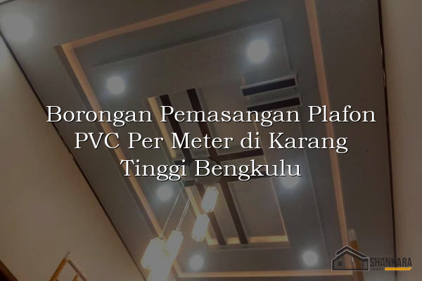 Borongan Pemasangan Plafon PVC Per Meter di Karang Tinggi Bengkulu