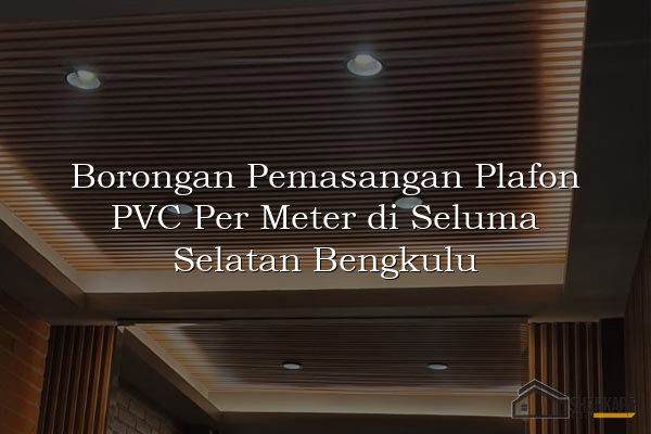 Borongan Pemasangan Plafon PVC Per Meter di Seluma Selatan Bengkulu