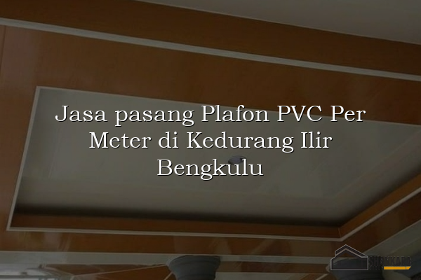 Jasa pasang Plafon PVC Per Meter di Kedurang Ilir Bengkulu