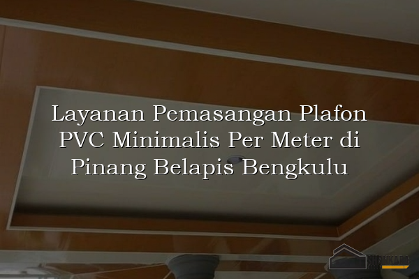 Layanan Pemasangan Plafon PVC Minimalis Per Meter di Pinang Belapis Bengkulu