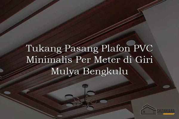 Tukang Pasang Plafon PVC Minimalis Per Meter di Giri Mulya Bengkulu